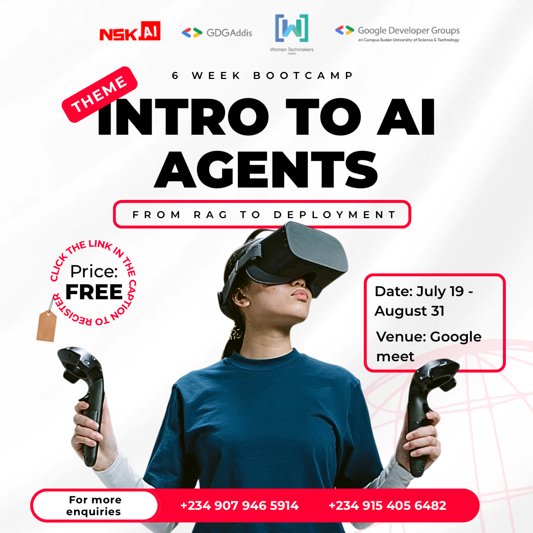 Intro to AI Agents: from RAG to deployment, six-week bootcamp