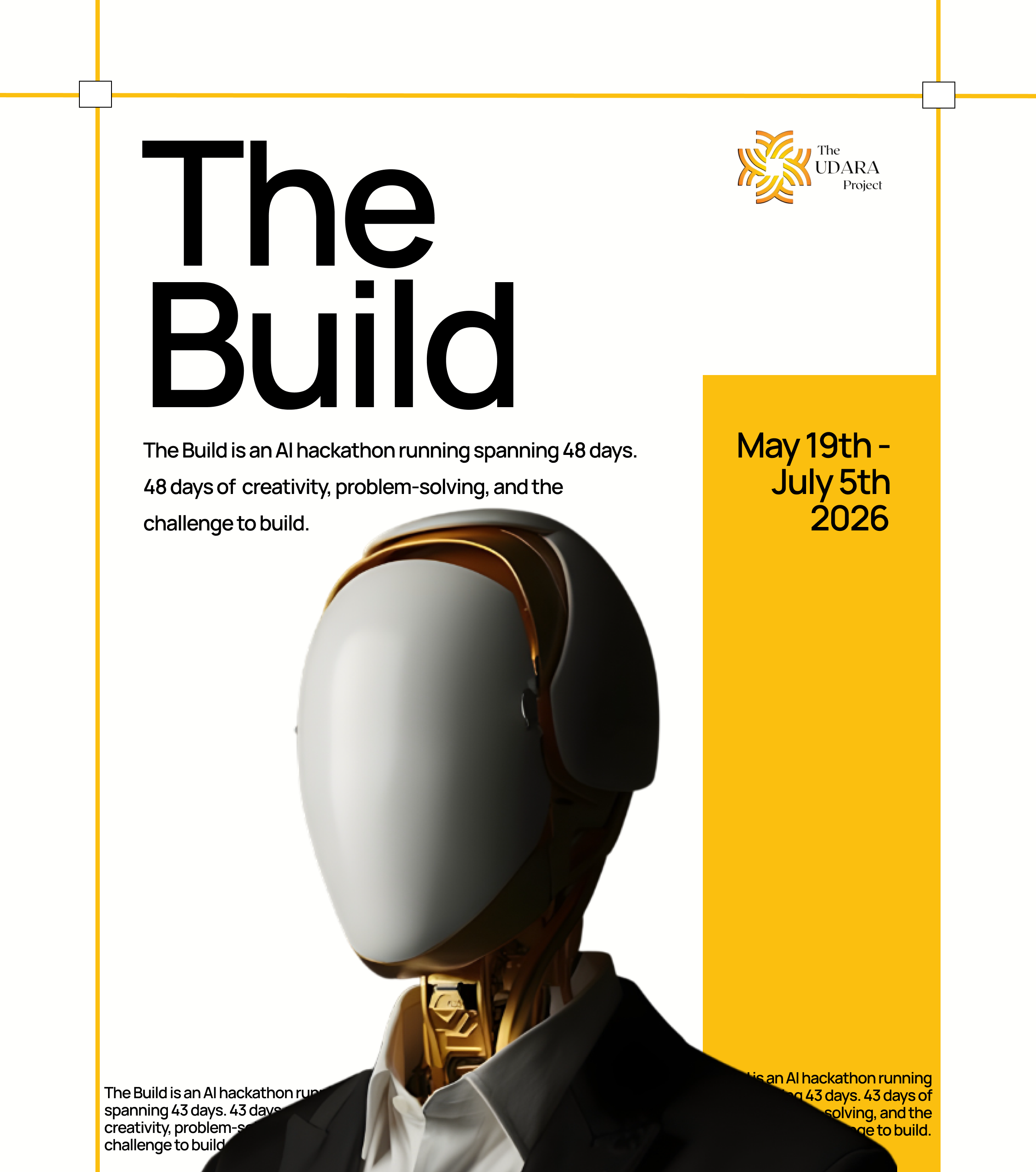 The Build hackathon flyer
